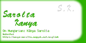 sarolta kanya business card