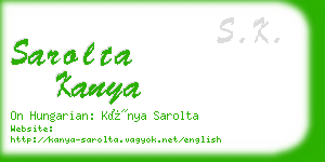 sarolta kanya business card